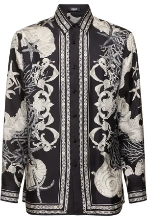 VERSACE Camisa De Sarga De Seda Estampada