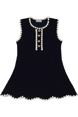 Self-Portrait Vestido De Crochet De Algodón