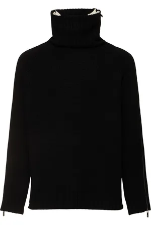 Helmut Lang Suéter De Punto De Cashmere Y Lana Con Cuello Alto