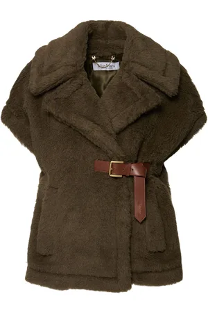Max Mara Capa De Teddy De Camello Y Seda