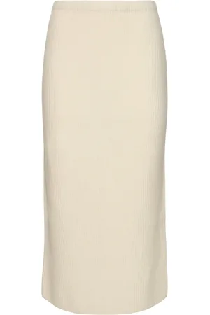 THEORY Falda Midi De Punto De Lana Y Cashmere
