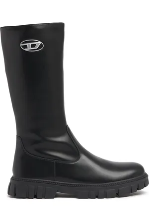 Diesel Botas De Goma Y Piel Con Logo
