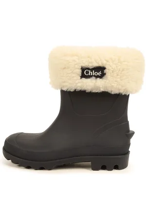 Chloé Botas De Lluvia De Goma Con Pelo Sintético