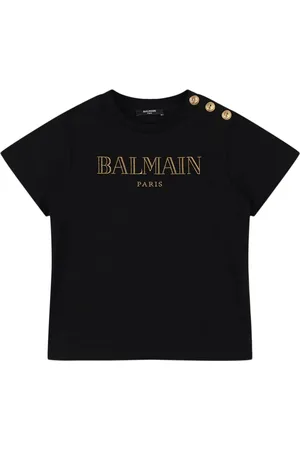 Balmain Camiseta De Jersey De Algodón Con Logo