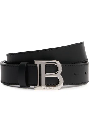 Balmain Cinturón De Piel Con Logo