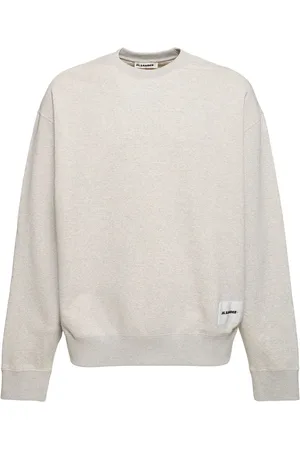 Jil Sander Sudadera De Algodón Con Cuello Redondo