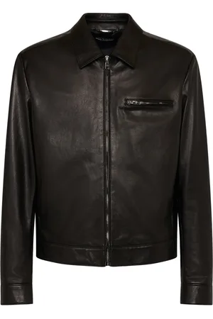 Dolce & Gabbana Chaqueta De Piel Con Cremallera