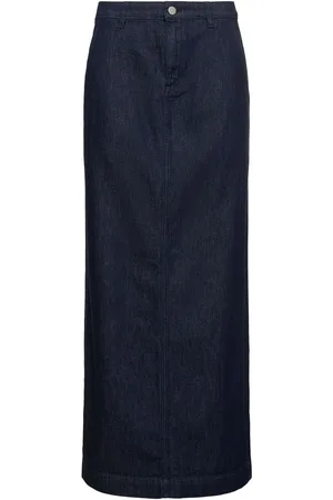 THEORY Falda Maxi De Denim De Algodón