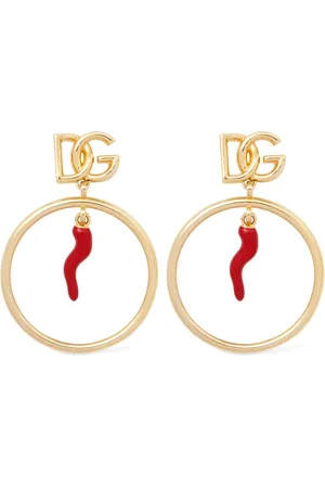 Dolce & Gabbana Pendientes De Aro Con Logo