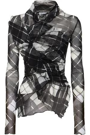 Jean Paul Gaultier Top De Malla Drapeada