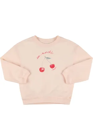 BONPOINT Sudadera De Algodón Con Cuello Redondo