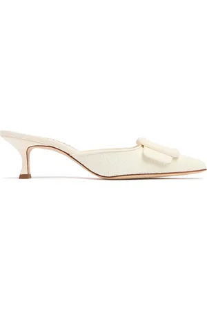 Manolo Blahnik Sandalias De Piel Efecto Cocodrilo 50mm