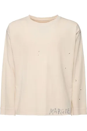 Maison Margiela Camiseta De Algodón Jersey Con Manga Larga