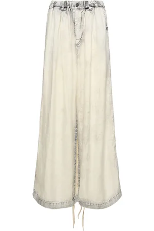 MIHARA YASUHIRO Pantalones Anchos De Sarga De Lino