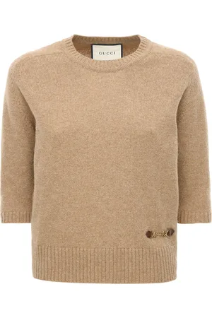 Gucci Top De Punto De Cashmere Con Logo Horsebit