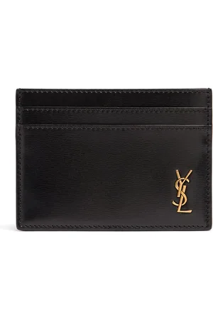 Saint Laurent Tarjetero De Piel Con Monograma