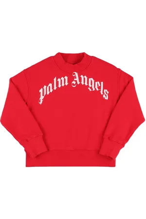 Palm Angels Sudadera De Algodón Con Logo Estampado
