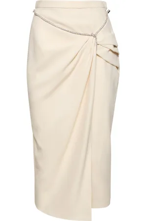 Zuhair Murad Falda Midi De Cady Con Lazo
