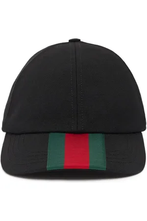 Gucci Gorra De Baseball De Lona Con Tribanda