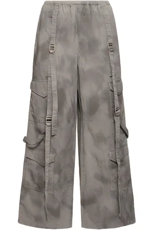 Acne Studios Pantalones De Sarga De Algodón