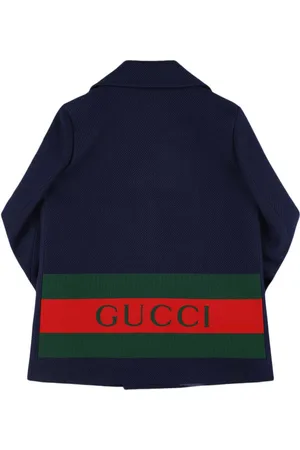 Gucci Abrigo De Lana Con Tribanda