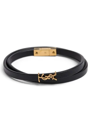 Saint Laurent Brazalete Monogram De Piel