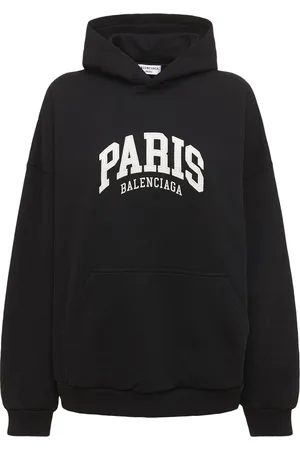 Balenciaga Sudadera Ancha De Algodón Con Capucha