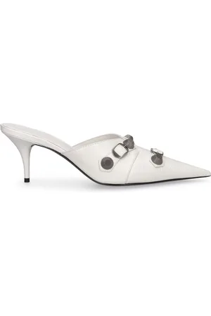 Balenciaga Zapatos Mules De Tacón Cagole De Piel 70mm