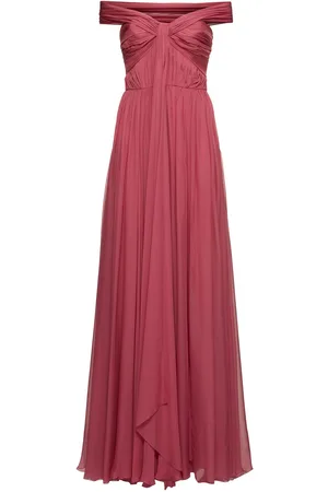 Zuhair Murad Vestido Largo De Chifón Sin Tirantes