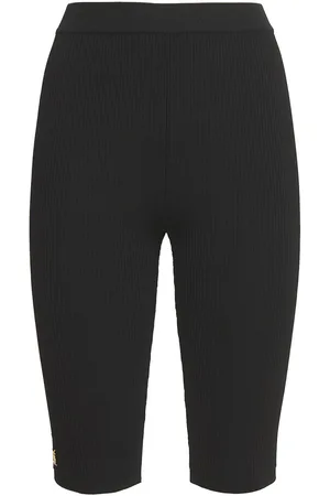 Saint Laurent Shorts De Punto Acanalado De Viscosa Stretch