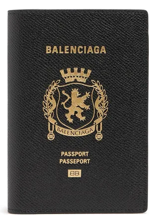 Balenciaga Funda Para Pasaporte De Piel Con Logo