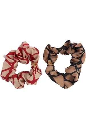 VALENTINO GARAVANI Scrunchie Con Logo En V De Sarga De Seda