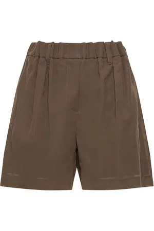 Brunello Cucinelli Shorts De Gasa De Algodón