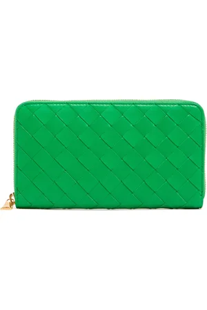 Bottega Veneta Cartera De Piel Intrecciato Con Cremallera
