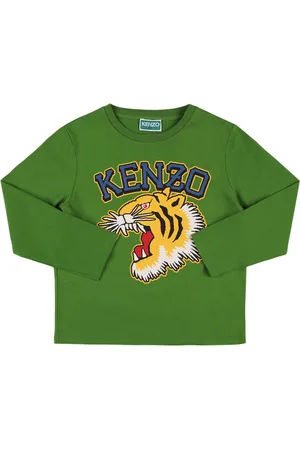 Kenzo Camiseta De Algodón Jersey Con Manga Larga
