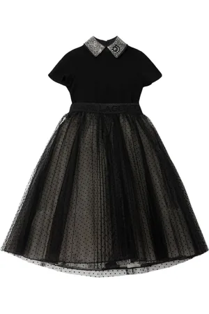 Karl Lagerfeld Vestido De Tul Y Jersey Estampado