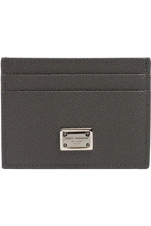 Dolce & Gabbana Tarjetero De Piel Con Placa De Metal Con Logo