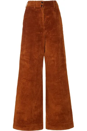 Etro Pantalones Anchos De Pana De Algodón
