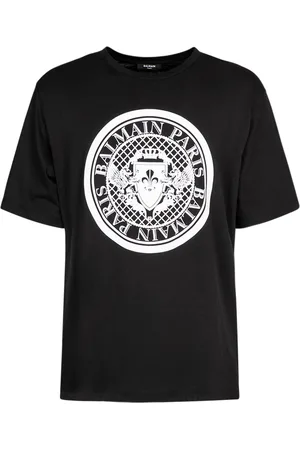 Balmain Camiseta Flocada Con Monedas