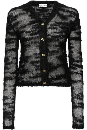 Ganni Mohair Blend Bouclé Cardigan