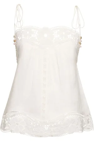 ZIMMERMANN Top De Lino Con Bordado
