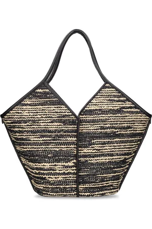Hereu Bolso Tote Calella De Rafia Bicolor