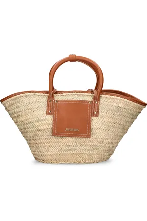 Jacquemus Bolso Tote Le Panier Soli De Rafia Y Piel