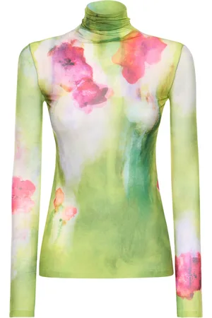 Acne Studios Camiseta Cuello Alto De Jersey De Estampada