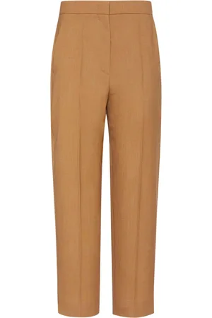 Max Mara Pantalones Rectos De Sarga De Lana