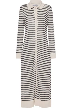 Max Mara Vestido De Lino Con Manga Larga