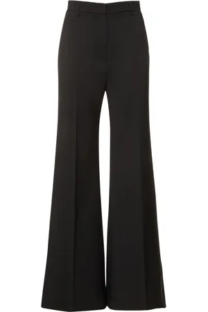 Max Mara Pantalones Acampanados De Lana Stretch