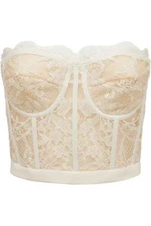 Alexander McQueen Top Corsé De Encaje