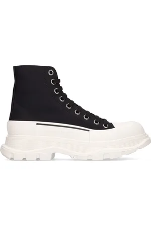 Alexander McQueen Botas Combat De Lona 45mm