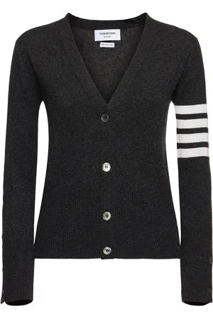 Thom Browne Cárdigan De Punto De Cashmere Con Intarsia